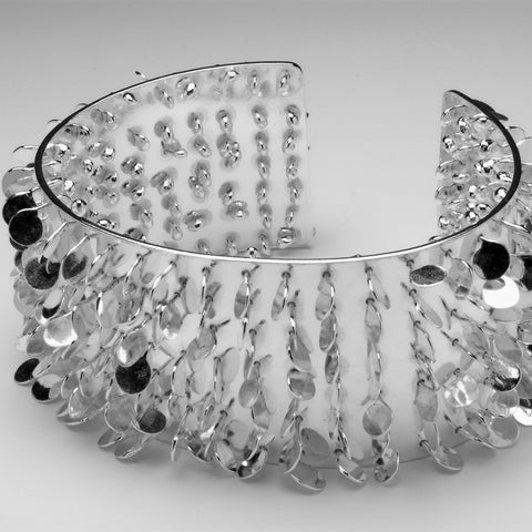 Icon Cuff, polished silver by Fiona DeMarco