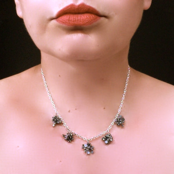 Radiance Necklace, oxidised silver by Fiona DeMarco
