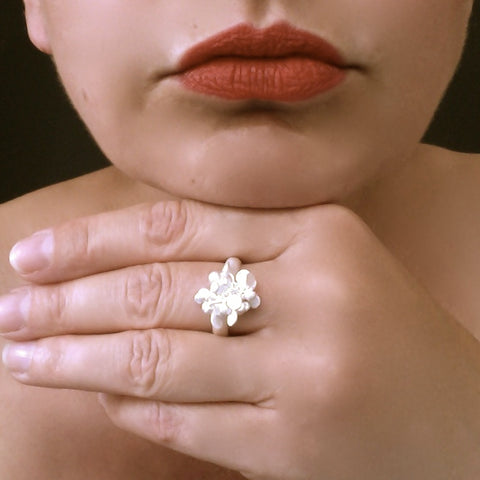 Radiance Ring, satin silver by Fiona DeMarco