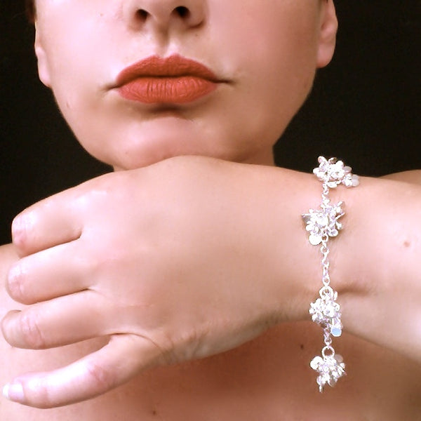 Radiance multi Bracelet, polished silver by Fiona DeMarco