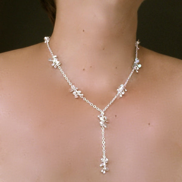 Accent lariat Necklace, polished silver by Fiona DeMarco