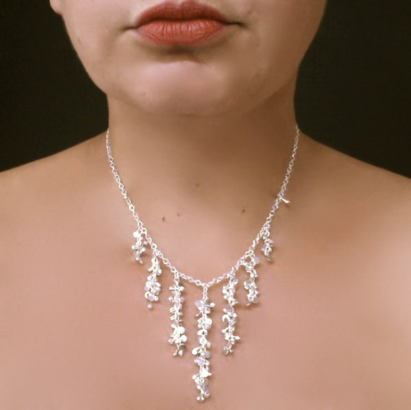 Harmony semi graduated Necklace, polished silver by Fiona DeMarco