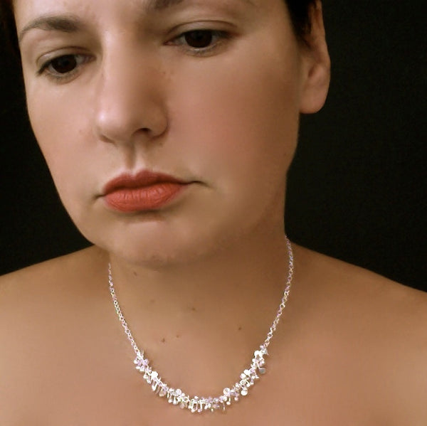 Harmony semi Necklace, polished silver by Fiona DeMarco