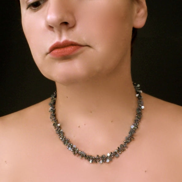 Harmony necklace, oxidised silver by Fiona DeMarco
