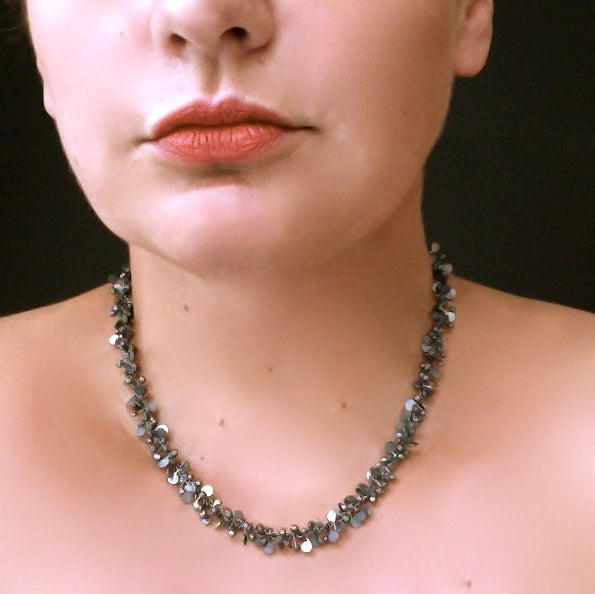 Harmony necklace, oxidised silver by Fiona DeMarco
