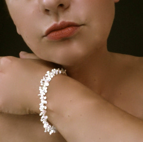 Harmony bracelet, satin silver by Fiona DeMarco