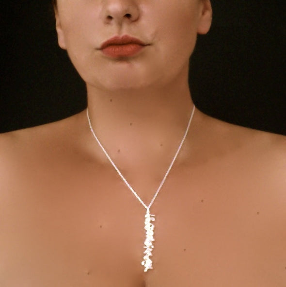 Harmony Pendant, satin silver by Fiona DeMarco