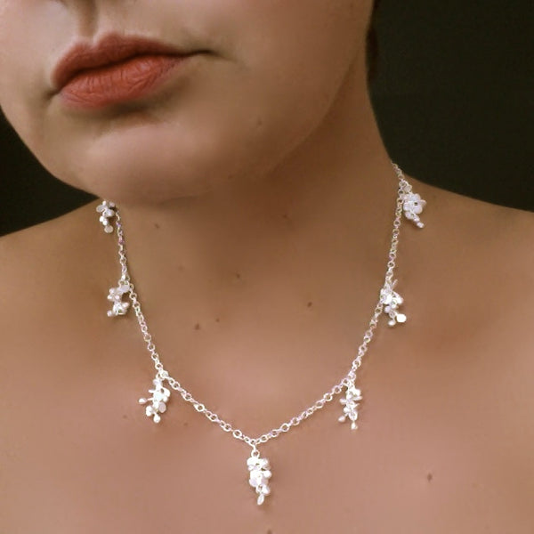 Harmony charm Necklace, satin silver by Fiona DeMarco