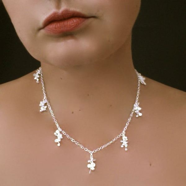 Harmony charm Necklace, satin silver by Fiona DeMarco