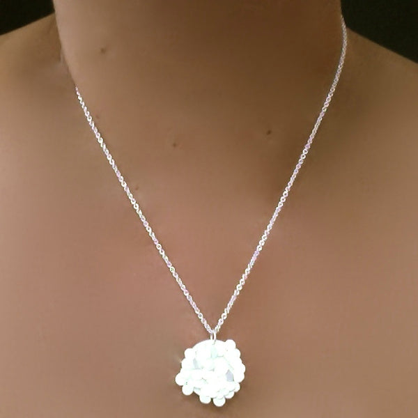 Symphony Pendant, satin silver by Fiona DeMarco