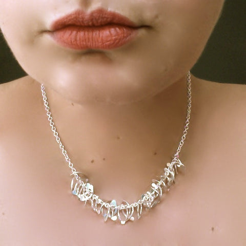 Contour semi Necklace, polished silver by Fiona DeMarco