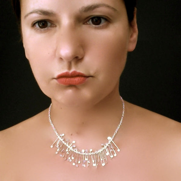 Signature semi Necklace, polished silver by Fiona DeMarco