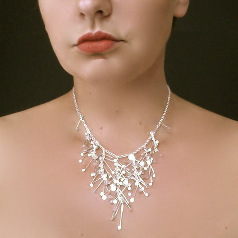 Signature semi graduated Necklace, polished silver by Fiona DeMarco