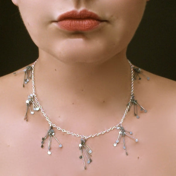 Signature charm Necklace, oxidised silver by Fiona DeMarco
