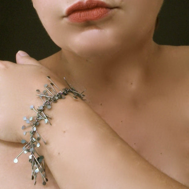 Signature Bracelet oxidised Silver