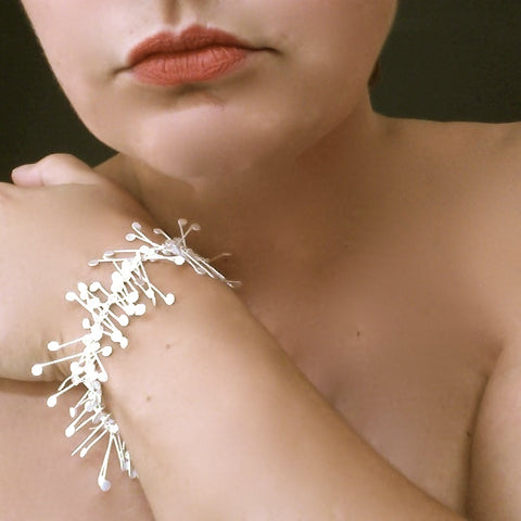 Signature Bracelet, satin silver by Fiona DeMarco