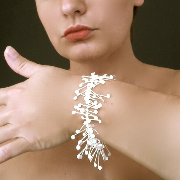 Signature Bracelet, satin silver by Fiona DeMarco
