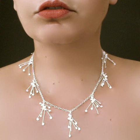 Signature charm Necklace, satin silver by Fiona DeMarco