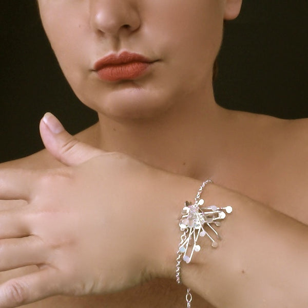 Signature Cluster Bracelet, polished silver by Fiona DeMarco 