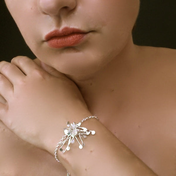 Signature Cluster Bracelet, polished silver by Fiona DeMarco 