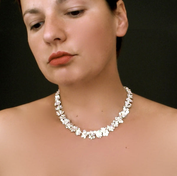 Symphony Necklace, polished silver by Fiona DeMarco