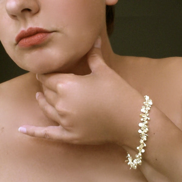 Harmony Precious bracelet, 18ct yellow gold satin by Fiona DeMarco