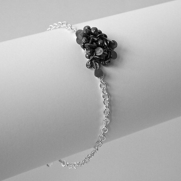 Radiance Bracelet, oxidised silver by Fiona DeMarco 