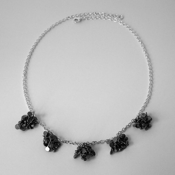 Radiance Necklace, oxidised silver by Fiona DeMarco