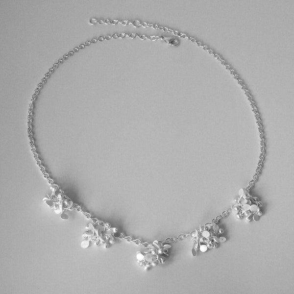 Radiance Necklace, satin silver by Fiona DeMarco