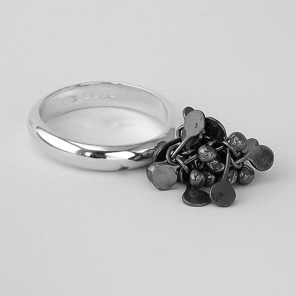 Radiance Ring, oxidised silver by Fiona DeMarco