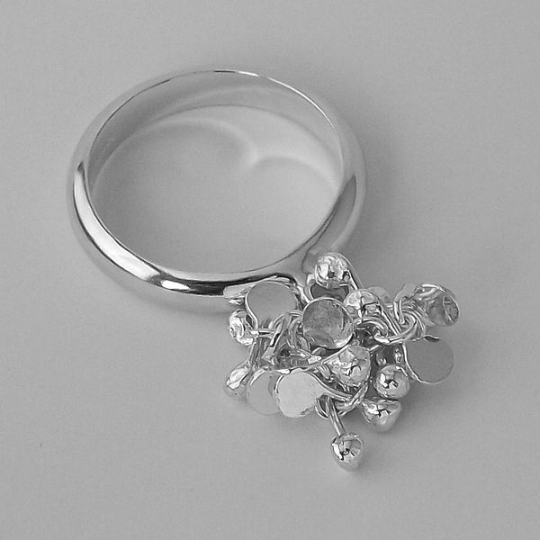 Radiance Ring, polished silver by Fiona DeMarco