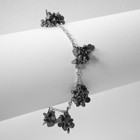 Radiance multi Bracelet, oxidised silver by Fiona DeMarco