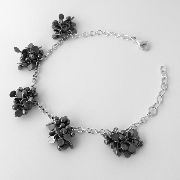 Radiance multi Bracelet, oxidised silver by Fiona DeMarco