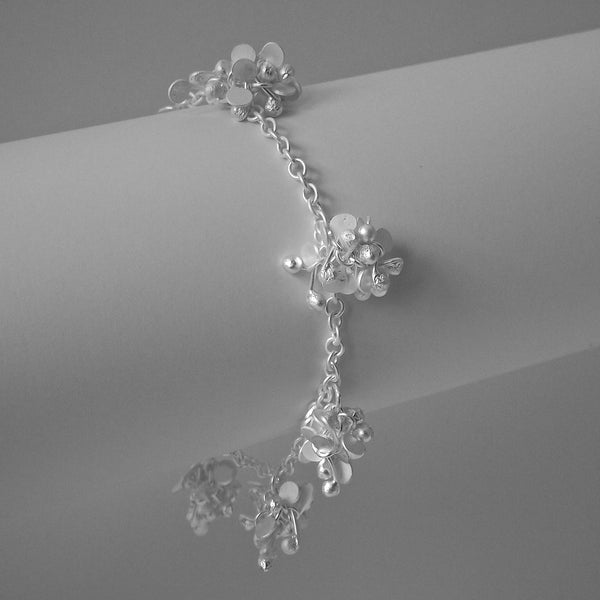 Radiance multi Bracelet, satin silver by Fiona DeMarco