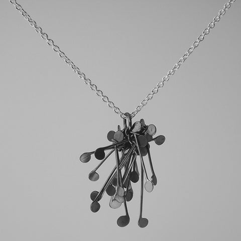 Signature Cluster Pendant, oxidised silver by Fiona DeMarco