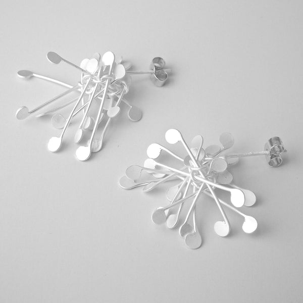 Signature Cluster stud Earrings, satin silver by Fiona DeMarco