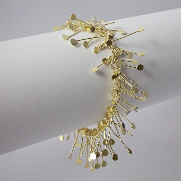 Signature Precious Bracelet, 18ct yellow gold satin by Fiona DeMarco