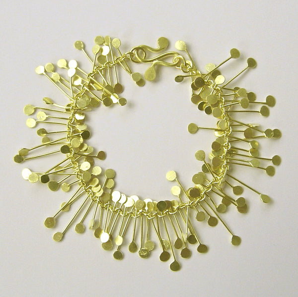 Signature Precious Bracelet, 18ct yellow gold satin by Fiona DeMarco