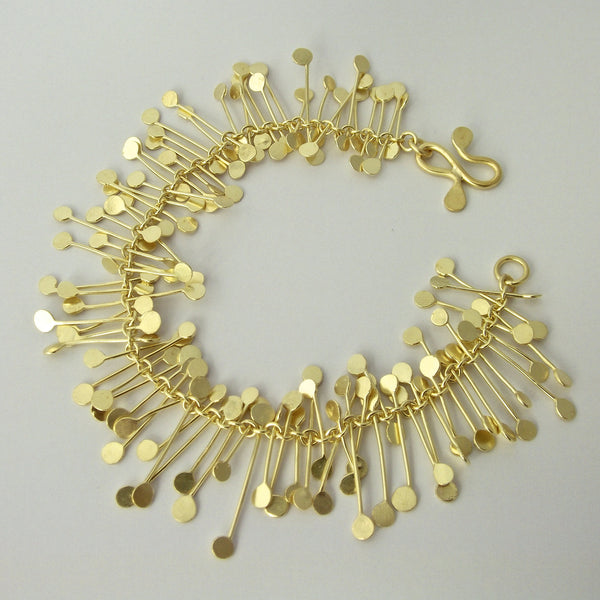 Signature Precious Bracelet, 18ct yellow gold satin by Fiona DeMarco