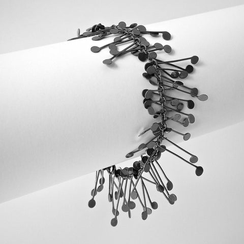 Signature Bracelet, oxidised silver by Fiona DeMarco