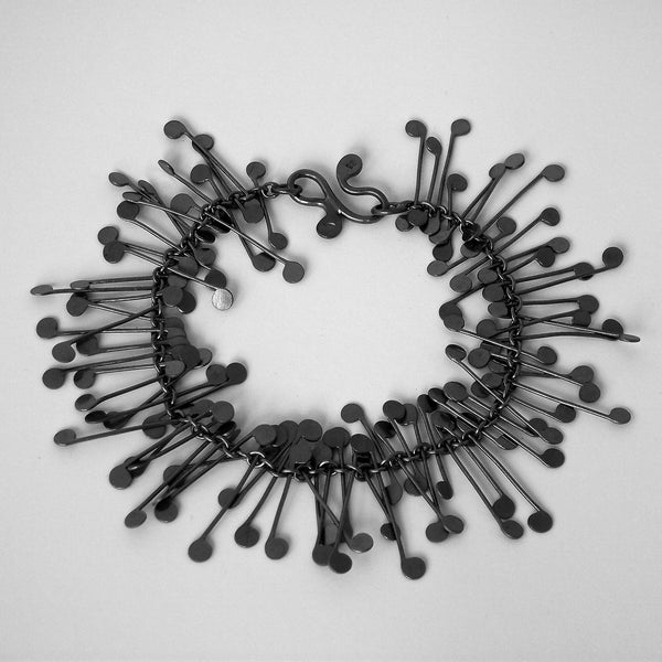 Signature Bracelet, oxidised silver by Fiona DeMarco