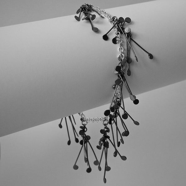 Signature charm Bracelet, oxidised silver by Fiona DeMarco