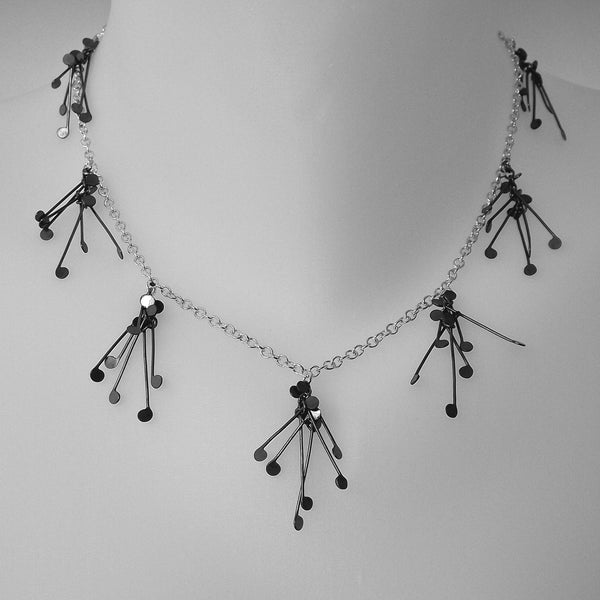 Signature charm Necklace, oxidised silver by Fiona DeMarco