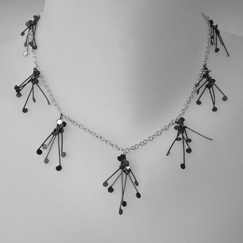 Signature charm Necklace, oxidised silver by Fiona DeMarco