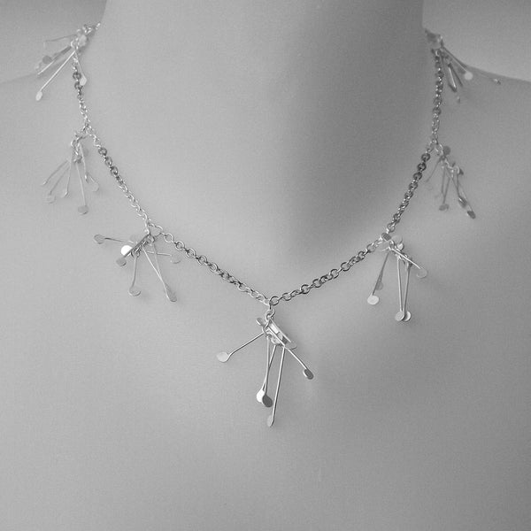 Signature charm Necklace, satin silver by Fiona DeMarco