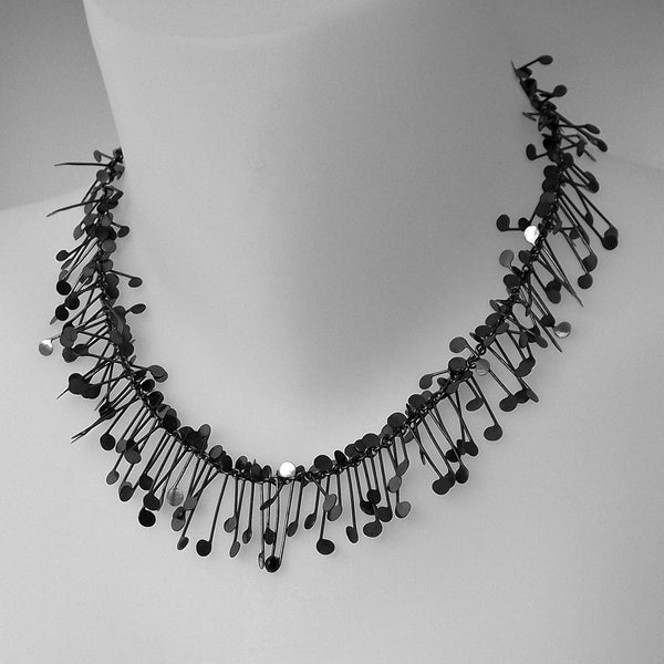 Signature Necklace, oxidised silver by Fiona DeMarco