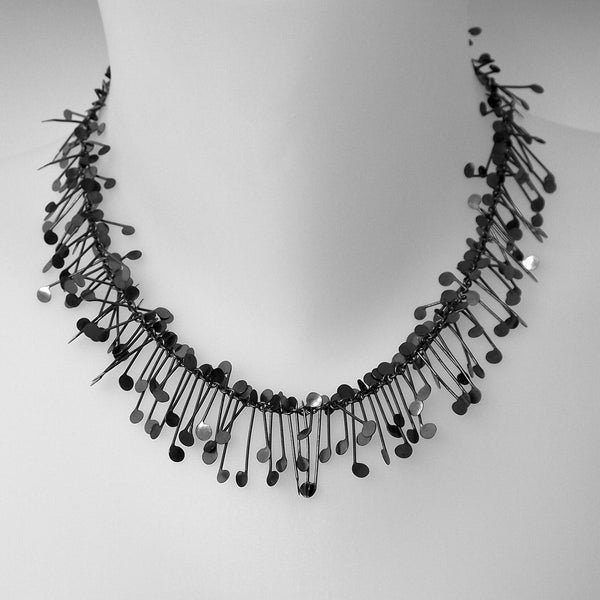 Signature Necklace, oxidised silver by Fiona DeMarco