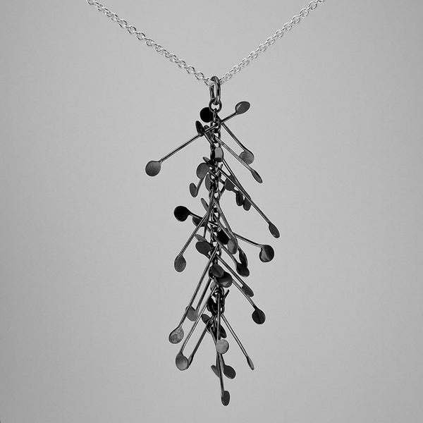 Signature Pendant, oxidised silver by Fiona DeMarco