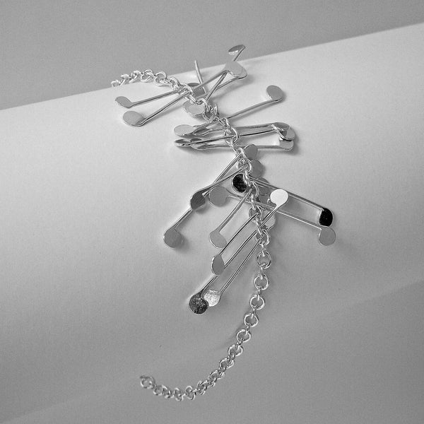 Signature semi Bracelet, polished silver by Fiona DeMarco