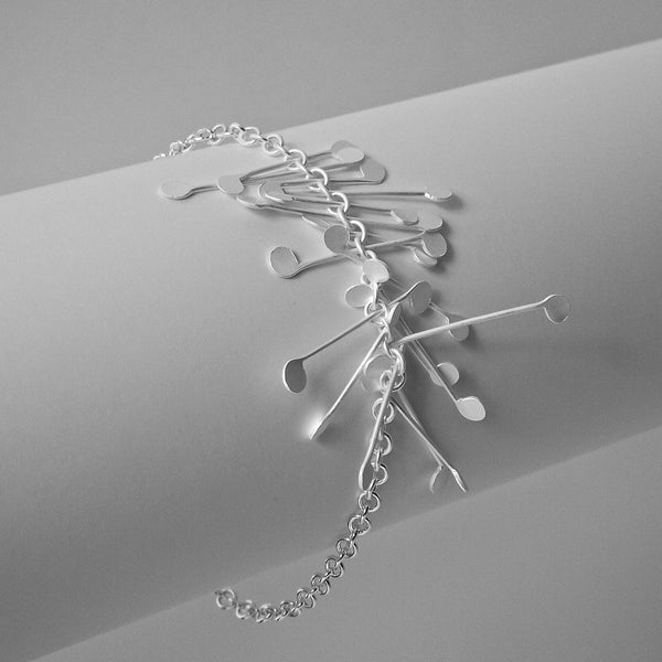 Signature semi Bracelet, satin silver by Fiona DeMarco